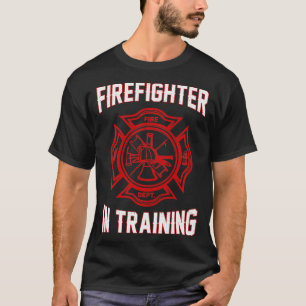 Funny Firefighter In Training Kids Cute Toddler Fi T-Shirt