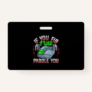 Funny FireFighter Police Office Defibrillator ID Badge