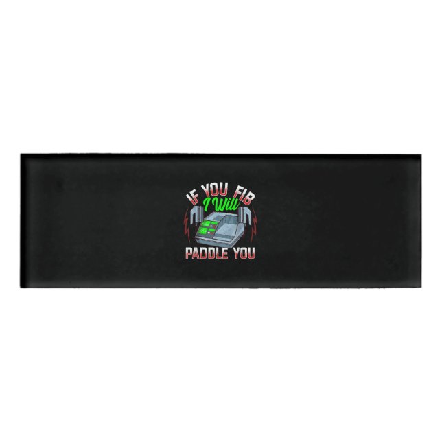 Funny FireFighter Police Office Defibrillator Name Tag (Front)