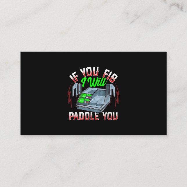 Funny FireFighter Police Office Defibrillator Referral Card (Front)