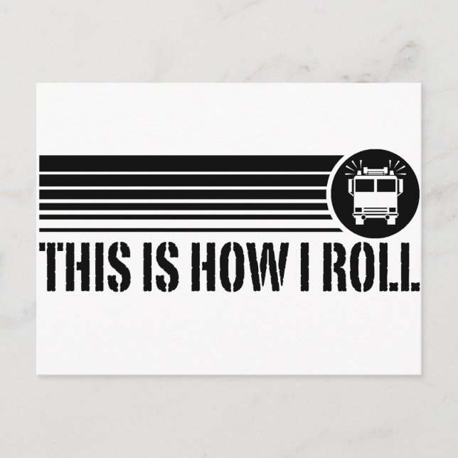 Funny Firefighter Postcard (Front)