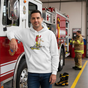 Funny Firefighter with Hose Emergency Responder Hoodie