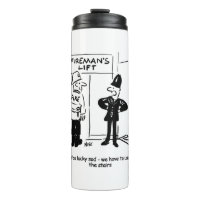 Funny Fireman Firefighter and Policeman Cartoon