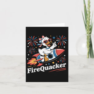 Funny Firequacker Goose 4th Of July Shirt Independ Card