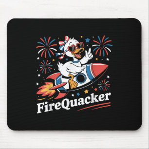 Funny Firequacker Goose 4th Of July Shirt Independ Mouse Pad