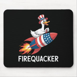 Funny Firequacker Goose 4th Of July Shirt Independ Mouse Pad