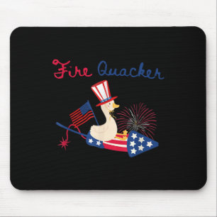 Funny Firequacker Goose 4th Of July Shirt Independ Mouse Pad