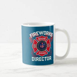 Funny firework director safety boom squad coffee mug