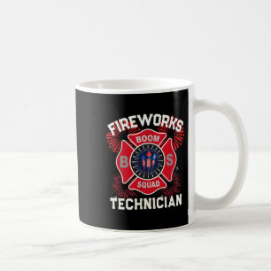 Funny firework technician boom squad safety coffee mug