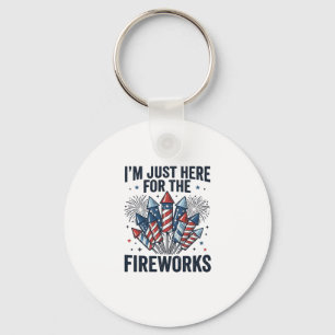 Funny Fireworks Lover Vintage Patriotic Shirt_1 Key Ring