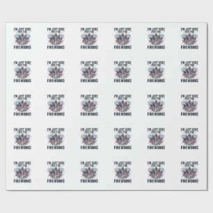 Funny Fireworks Lover Vintage Patriotic Shirt_1 Wrapping Paper
