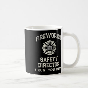 Funny Fireworks Safety Director Boom Squad Firefig Coffee Mug