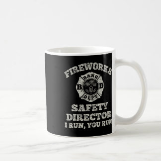 Funny Fireworks Safety Director Firefighter Americ Coffee Mug