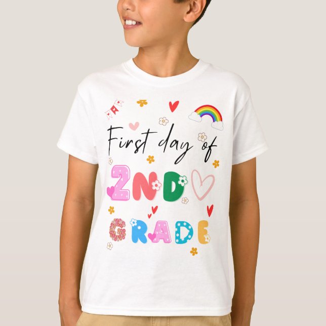 funny first day of 2nd grade cool T-Shirt (Front)