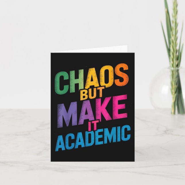 Funny First Day Of School Teachers Students Gen Z  Card (Front)