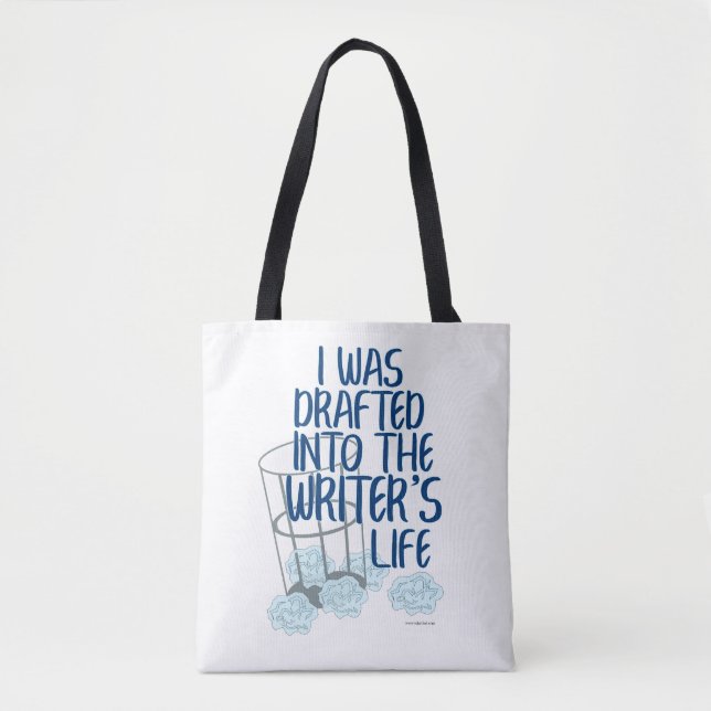 Funny First Draught Author Book Slogan Design Tote Bag (Front)