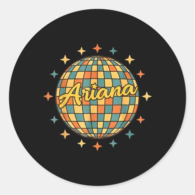 Funny First Name Personalised Name First Name For Classic Round Sticker (Front)