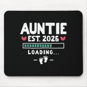 Funny First Time Aunt Baby Announcement - Auntie E Mouse Pad