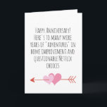 funny first wedding anniversary cards<br><div class="desc">Celebrate a year of love and laughter with our Funny First Wedding Anniversary Cards! These delightful cards are perfect for couples who have shared a year full of joy, quirks, and unforgettable moments. Each card is designed to bring a smile to your partner's face, featuring witty illustrations, clever puns, and...</div>