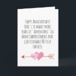funny first wedding anniversary cards<br><div class="desc">Celebrate a year of love and laughter with our Funny First Wedding Anniversary Cards! These delightful cards are perfect for couples who have shared a year full of joy, quirks, and unforgettable moments. Each card is designed to bring a smile to your partner's face, featuring witty illustrations, clever puns, and...</div>