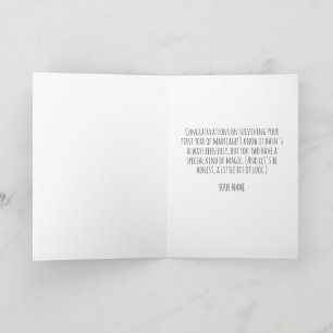funny first wedding anniversary cards