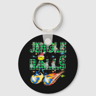 Funny First Xmas As A Dad Jingle Volleyball Papa U Key Ring
