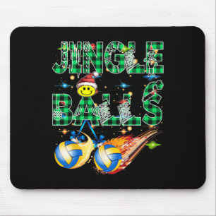 Funny First Xmas As A Dad Jingle Volleyball Papa U Mouse Pad
