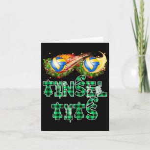 Funny First Xmas As A Momma Tinsel Volleyball Mama Card