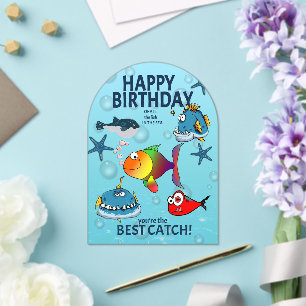 Funny Fish Birthday Acrylic Invitations
