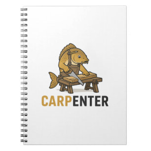 Funny Fish Carpenter Animal Pun Notebook