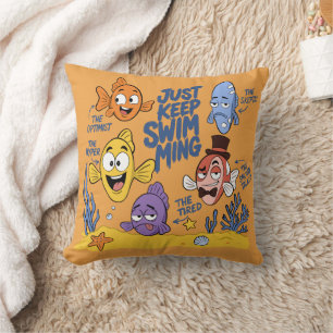 Funny Fish Characters Cushion