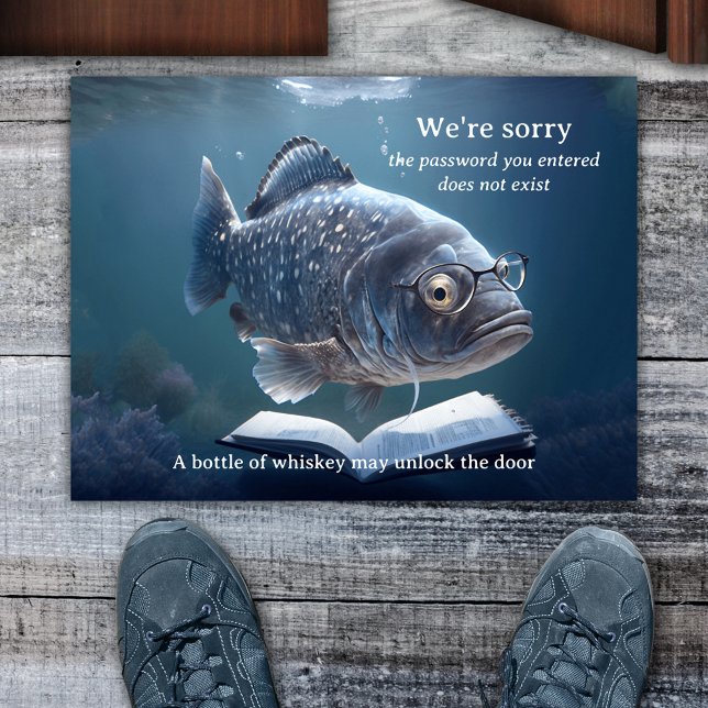Funny Fish Humourous Nautical  Doormat (Creator Uploaded)