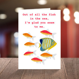 Funny fish in the sea Valentine’s Day Card