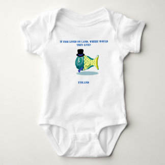 Funny fish joke baby bodysuit