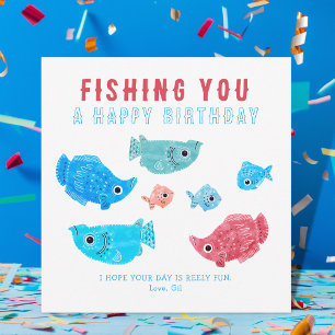 Funny Fish Pun Happy Birthday Card