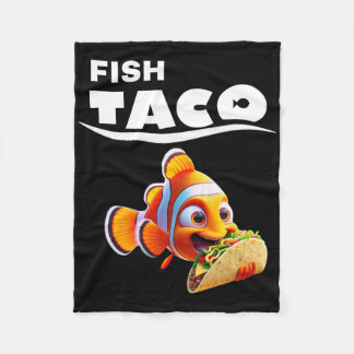 Funny Fish Taco Tee! Taco Lover Cinco De Mayo Mexi Fleece Blanket