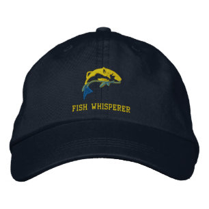 Funny Fish whisperer Fishermans Embroidered Hat