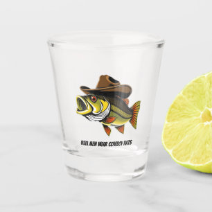 Funny Fish with a Cowboy Hat- Shot Glass