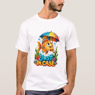 Funny Fish With Umbrella T-Shirt