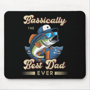 Funny Fisherman Best Dad Ever B Fishing Fathers Da Mouse Pad