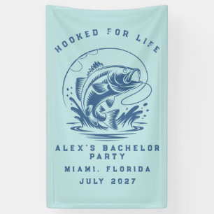 Funny Fisherman Custom Fishing Bachelor Party Banner