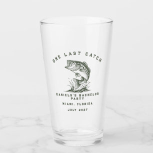 Funny Fisherman Custom Fishing Bachelor Party Glass