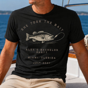 Funny Fisherman Custom Fishing Bachelor Party T-Shirt