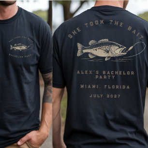Funny Fisherman Custom Fishing Bachelor Party T-Shirt