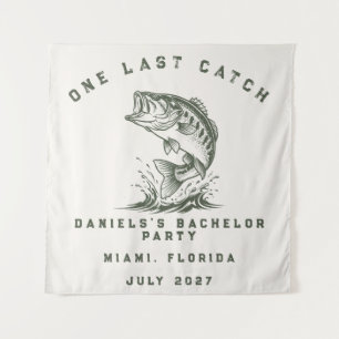 Funny Fisherman Custom Fishing Bachelor Party Tapestry