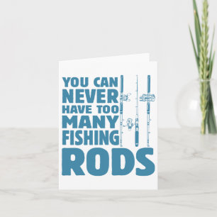Funny Fisherman Fishing Rods Design Fishing Lovers Card