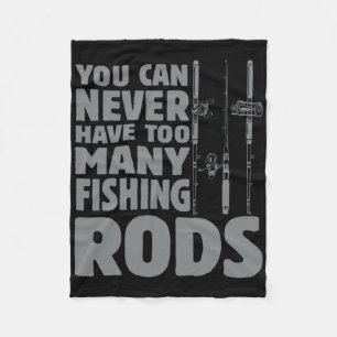Funny Fisherman Fishing Rods Design Fishing Lovers Fleece Blanket