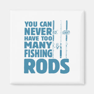 Funny Fisherman Fishing Rods Design Fishing Lovers Magnet
