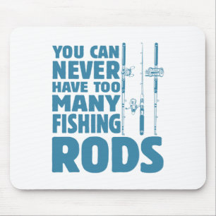 Funny Fisherman Fishing Rods Design Fishing Lovers Mouse Pad
