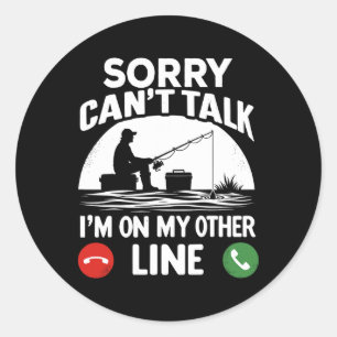 Funny Fisherman For Father's Day Fishing Dad Classic Round Sticker